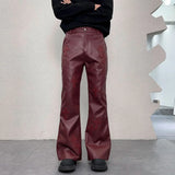 pu leather pants men streetwear fashion hip hop punk gothic vibe casual faux leather pant man boyfriend motorcycle trousers unique default style 3019