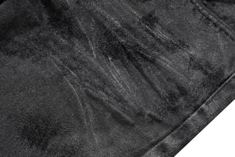 high street hand brushed glue sparkling baggy flare jeans for men y2k pantalones hombre leather pants oversized denim trousers 3 unique jeans style 1338
