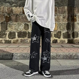 2023 autumn new light luxury fashion jeans men loose european and american style wide leg trousers boutique clothing simplestyle denim street jeans