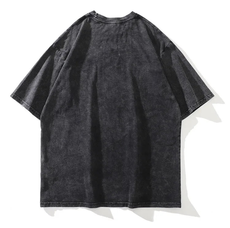 Skatercore Oversized shirt – Aolamegs Mens T Shirt Letter Printed Anime Esthetics Graphic