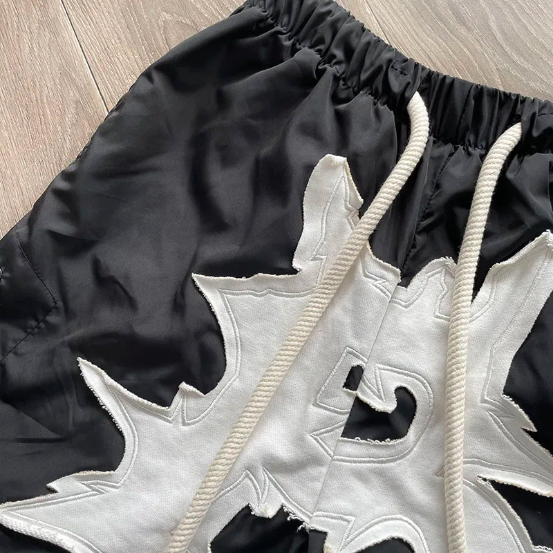 New 2023 Novelty High Comfortable Billionaire Embroidery Skateboard Street Cotton Casual Shorts Kanye Hip-hop Parkour #530