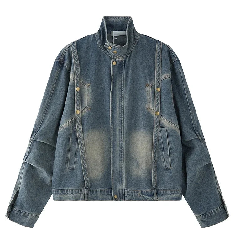 panel varsity outerwear, 2025 trend, for men, fall streetwear outfit, oversized style, layered fashion, modern aesthetic, graphic detail