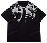 Y2k Tribal flame – Mens Y2K Tshirts Abstract Graffiti Graphic Tshirt Gothic Har