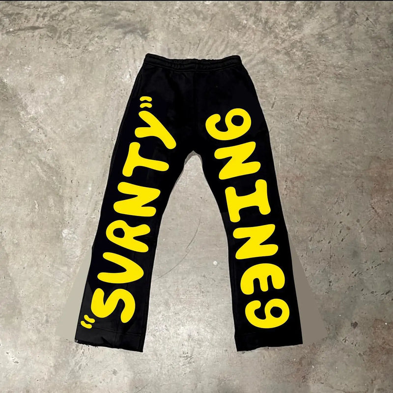 american trendy gothic letter printed high waist pants womens y2k street hip hop harajuku loose casual versatile sweatpants unique joggers style 1786