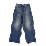 2024 autumn and winter new wave pants wash do old outline jeans urban skinny jeans