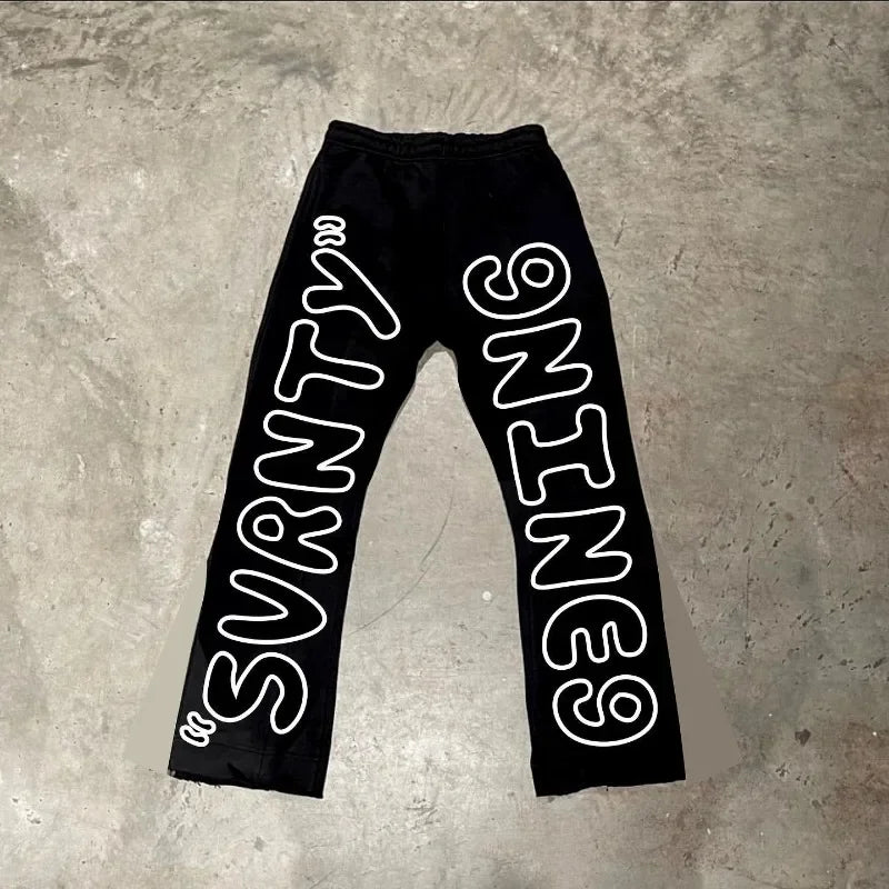 2024 new spring and autumn letter printed sweatpants womens y2k streetwear hip hop harajuku loose high waist jogger overalls relaxed fit joggers