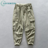men tactical overalls trousers streetwear amikaji straight stretch baggy outdoor slacks multi pocket cargo joggers pants for man streetwear sweatpants
