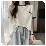 Harajuku Melting smiley – Summer New Fashion Versatile Niche Design Contrasting Color
