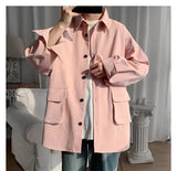 Original shirt men long-sleeved Korean style trendy loose handsome work shirt ins trendy brand spring and autumn jacket Y2K top