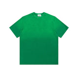 Spring Summer New Products Fried Color Wash Water Gradient Color Loose Short-sleeved Casual Basic Bottoming Round Neck