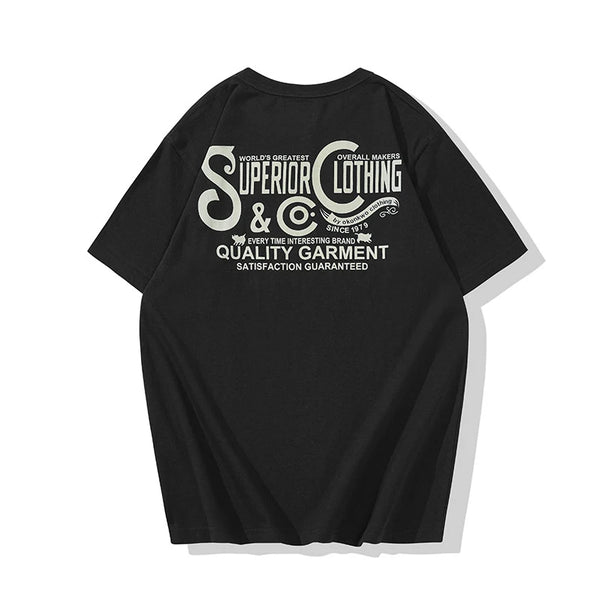 Gothic Crying angel – Vintage Amekaji Letter Printed T Shirt Men 2022 Spring Summe