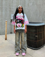Cyberpunk Vintage t-shirt – Harajuku Trendy High Street Clothing Fashion Anime Letter Pr