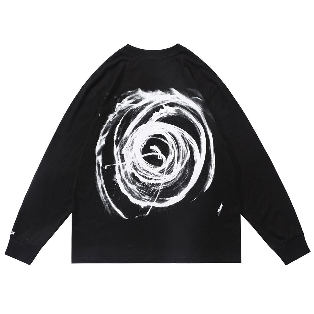 "Swirl" Unisex Men Women Streetwear Graphic Sweatshirt Daulet Apparel