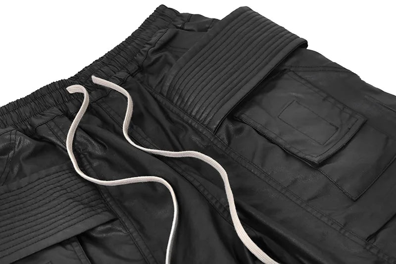 new men 2023 rick waxed tactical paratrooper cargo comfortable cotton parkour sweat casual pants sweatpants tag 720 streetwear sweatpants