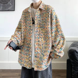 Original New Korean Harajuku Check Jacket Mens Autumn 2024 New Design
