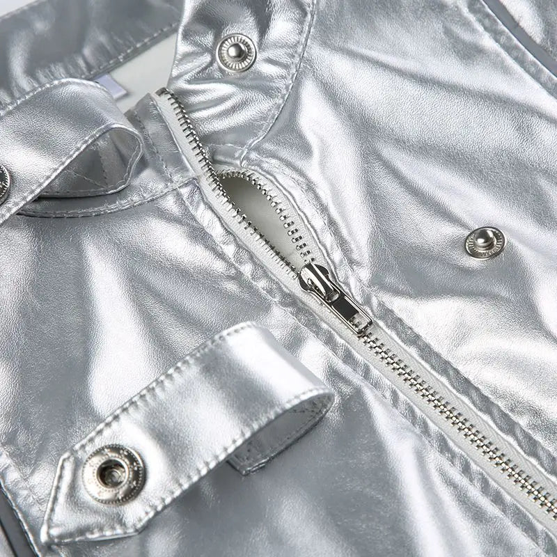 Zip-up parka puffer nan bomber oversized