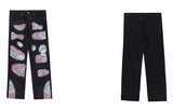 patchwork harajuku denim jeans mens zipper jeans hip hop fashion streetwear new casual straight joggers pants jeans for men unique joggers style 2458