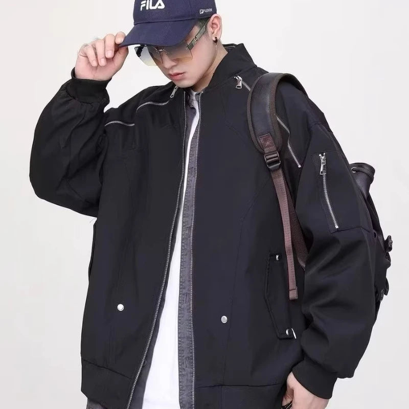 panelled street outerwear, high-street style, daily look