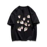 Harajuku Oversized shirt – Korean Street Men And Women Trendy Personality Strawberry Pr