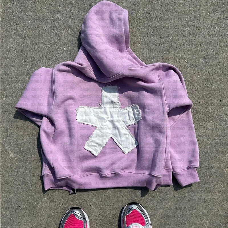 Oversized rap culture hoodie with throwback aesthetic