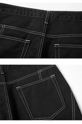 fashion design lines denim jeans mens zipper loose straight trousers hip hop new casual streetwear pants joggers baggy jeans unique joggers style 1470