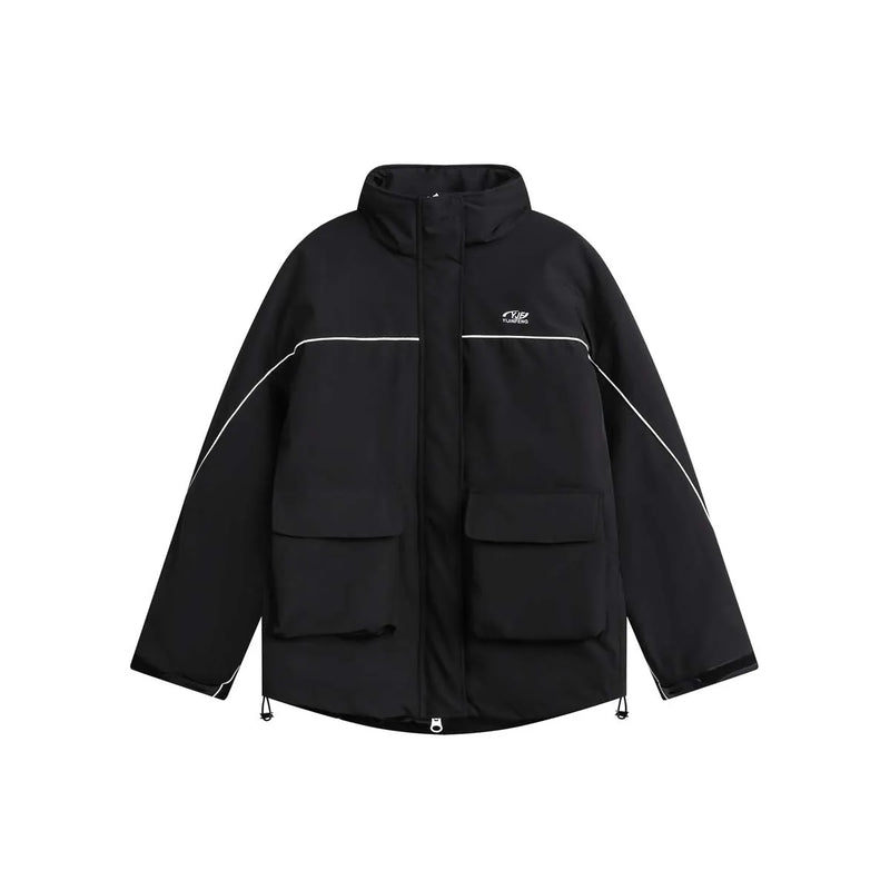 Men's Down Jackets 2023 Winter Outdoor Functional 90% White Duck Down Jacket Warm Cargo Coat Thick Outwear Hip Hop Streetwear