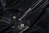 ro style glossy black pu leather pants for men high street y2k pantalones hombre baggy overall wide leg drawstring cargos unique cargo style 5650