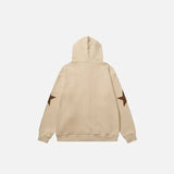 European American Casual Y2K Personalized Five-pointed Star Hoodie Trend Ins Retro Loose Y2k Zipper Sweatshirt for Men and Women