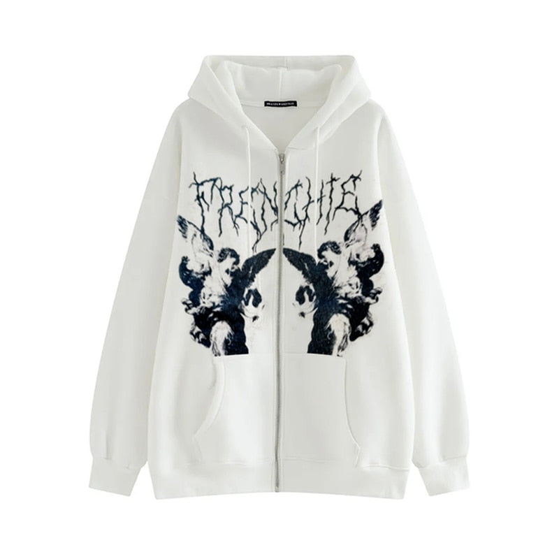 "New World" Graphic Unisex Streetwear Vintage Women Men Y2K Hoodie