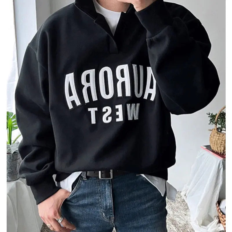 Trendy Brand Handsome American Ins Bombing Street Men Autumn Japanese High-end Y2K Street Casual Versatile Polo Shirt Top Jacket