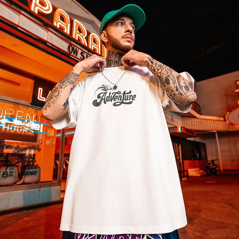 Harajuku Tribal flames – Mens Oversized Hip Hop Tshirt Funny Creative Printing Y2K St