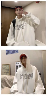 Green Letter Print Hooded Sweatshirt For Men In Autumn Hong Kong Fashi