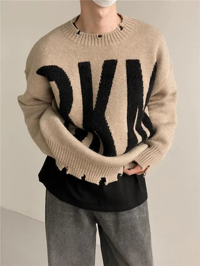 y2k flame knit sweater in soft cotton blend for fashion-forward fall wardrobes, ideal for men’s fashion and seasonal streetwe