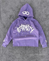 2024 y2k long sleeved foam printed pullover hoodie sweatshirt and pants two piece streetwear trendy wear dark vintage casual unique default style 2289