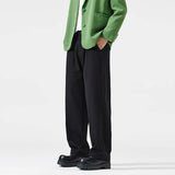 suit pant men korean streetwear fashion loose casual plus size straight suit pant office man commuter pants trousers unique default style 2244