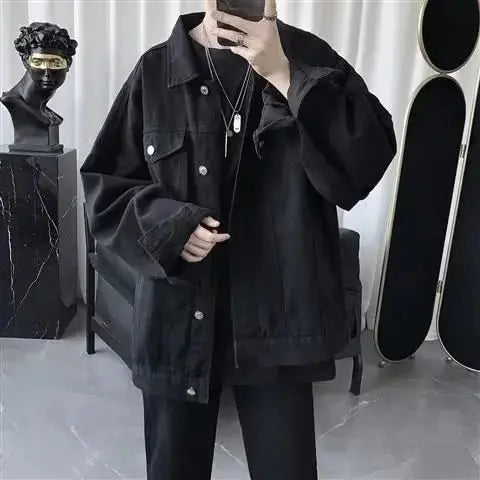 leather varsity coat, fall fit essential - oversized graphic apparel for edgy looks