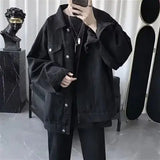 leather varsity coat, fall fit essential - oversized graphic apparel for edgy looks