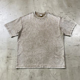 2024 Wax Dyed Vintage Tshirts Distressed Washing Edge Grinding cotton Tshirt for Mens European and American Short Sleeves Tees