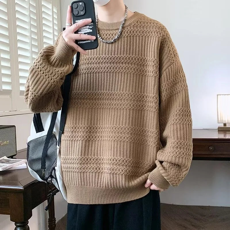 oversized flame jumper, 2025 fashion trend, fire knit jumper in oversized streetwear fashion