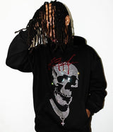 y2k vintage pullover hoodie long sleeve sweatshirt high street hip hop punk hot rhinestone glittery oversize clothes go school