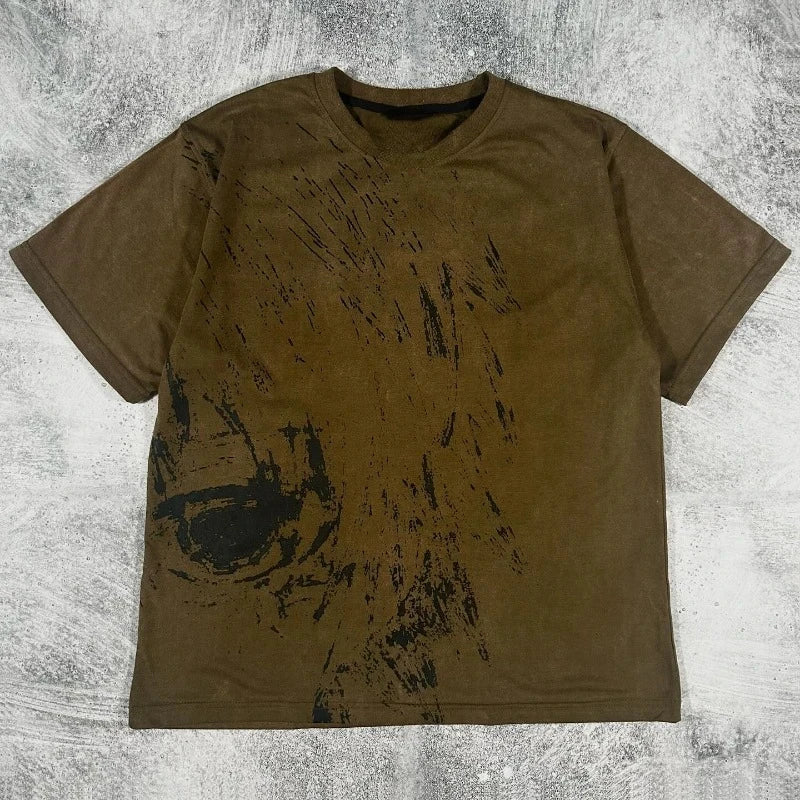 Y2k Vintage print – American Fashion Trend Vintage Cotton T Shirts Men Women Y2K