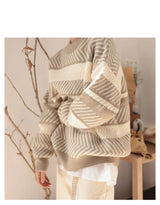 grunge knit sweater with heavyweight fabric, layered urban look for cold weather, street fashion menswear trend for seasonal 