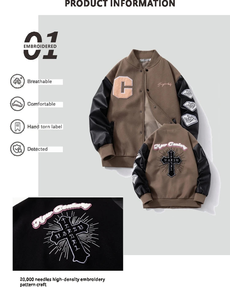 checkered bomber jacket, daily drip essential, men's streetwear fashion, oversized urban jacket, high quality cold-weather co