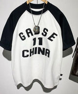 Y2k Melting smiley – Korean Mens Summer New Style Retro Letter Printed Short Slee