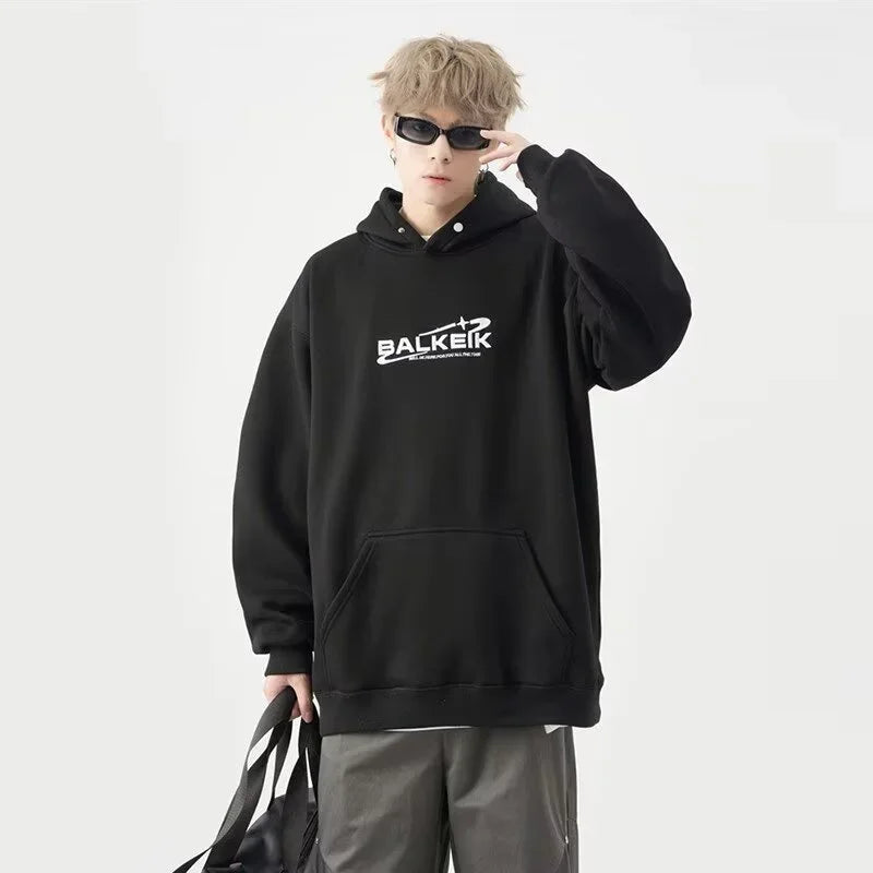 Men's Soft Knit Zip-Up Sweater – Winter Letter Embroidered Baggy Hoodies For Men Y2K Vintage Streetwear Hooded Sweatshirt Hip Hop Fashion Fleece Pullover Hoody | Zip Knit Drop #196