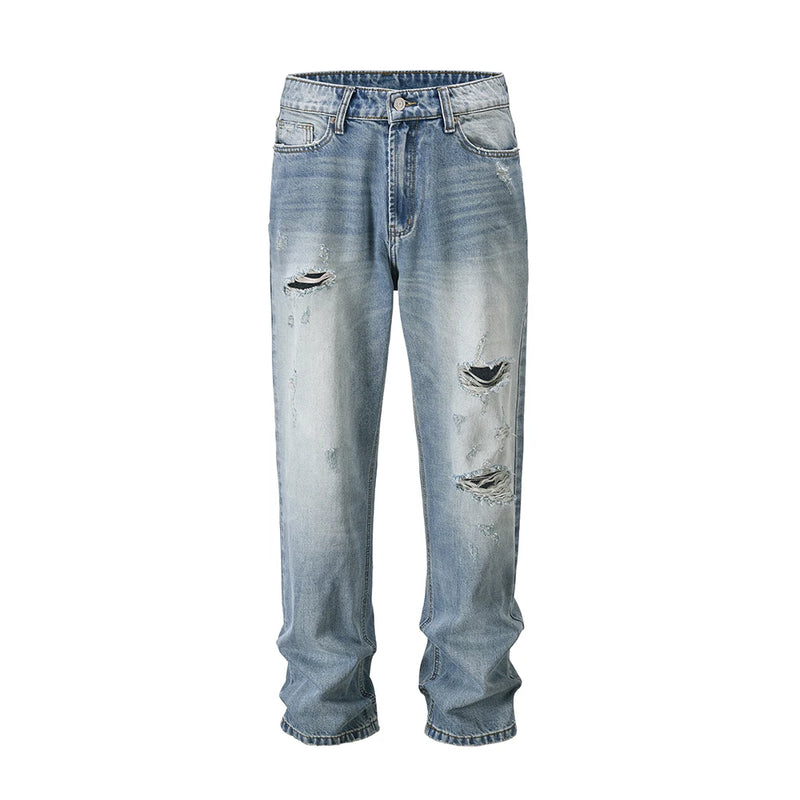 ripped hole washed baggy pantalones hombre jeans pants mens streetwear vintage frayed ropa y2k casual denim trousers oversized ripped baggy denim