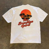 Sadcore Chrome logo – Korean Niche Retro High Street Fashion Brand Sunset Coconut