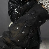 Mens Shirts Night Sky Print Shirts Summer Streetwear Light Breathable Campus Performance Long Sleeve Tops Men'S Clothing 2024