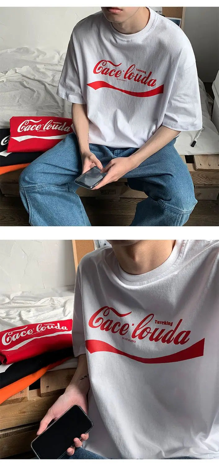 Vaporwave Tribal flame – Korean Summer Fashion Brand Printed Short Sleeved T Shirt Me