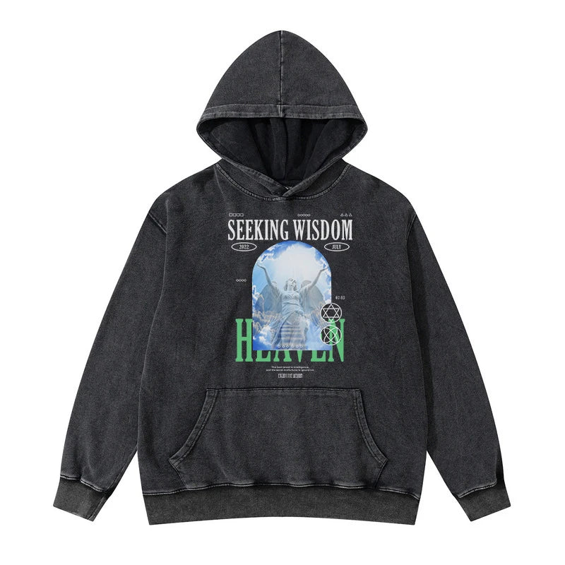 anime tribal flames featuring rainbowtouches washed hoodie vintage oversized men high street dog printing fashion hip hop unisex loose mens graphic hoodies